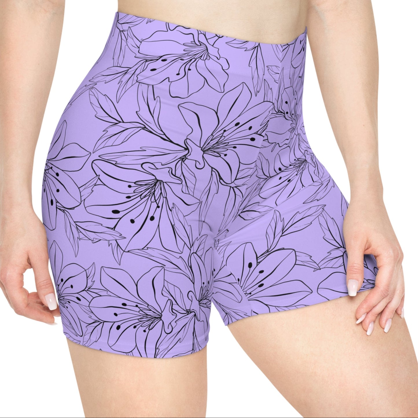 Spring Orchids Collection | Women’s Bike Shorts – Suede-Soft Style for All-Day Comfort