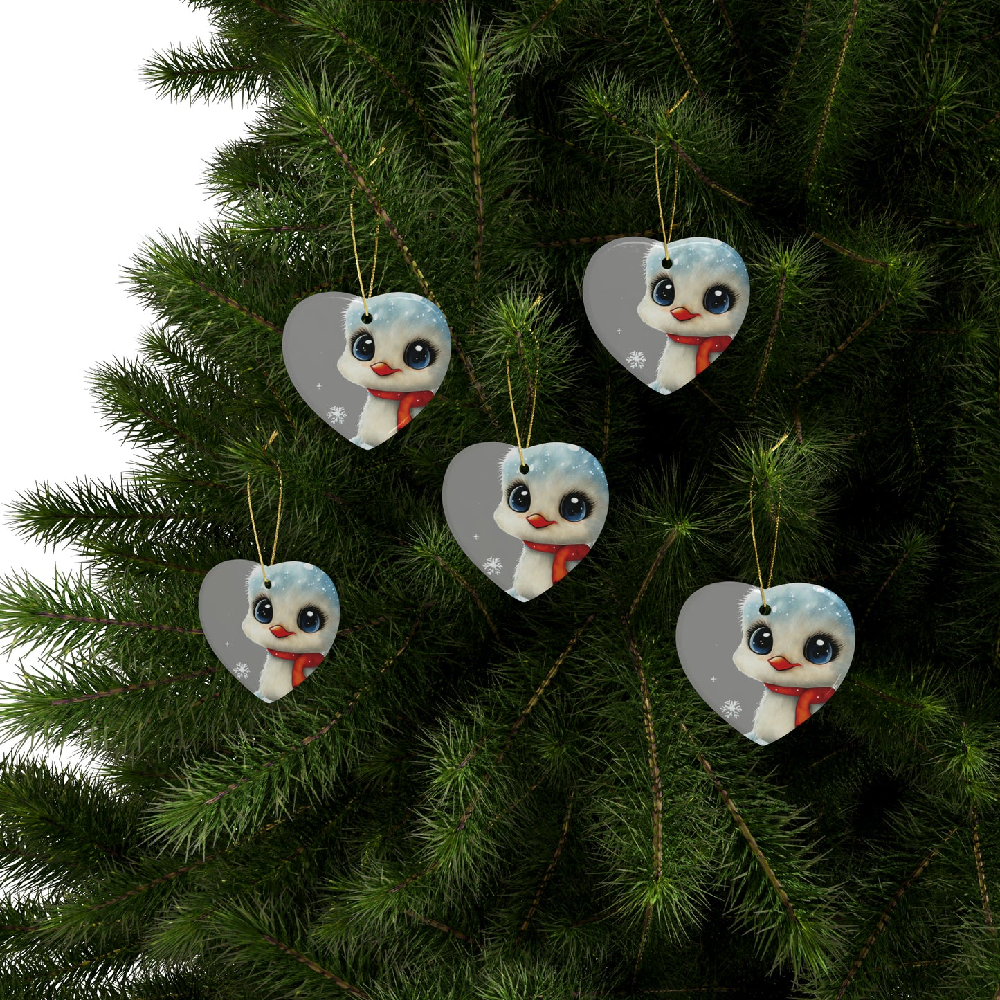 Woodland Creatures | Ceramic Christmas Ornaments (1pcs, 5pcs, 10pcs, 20pcs) - 10