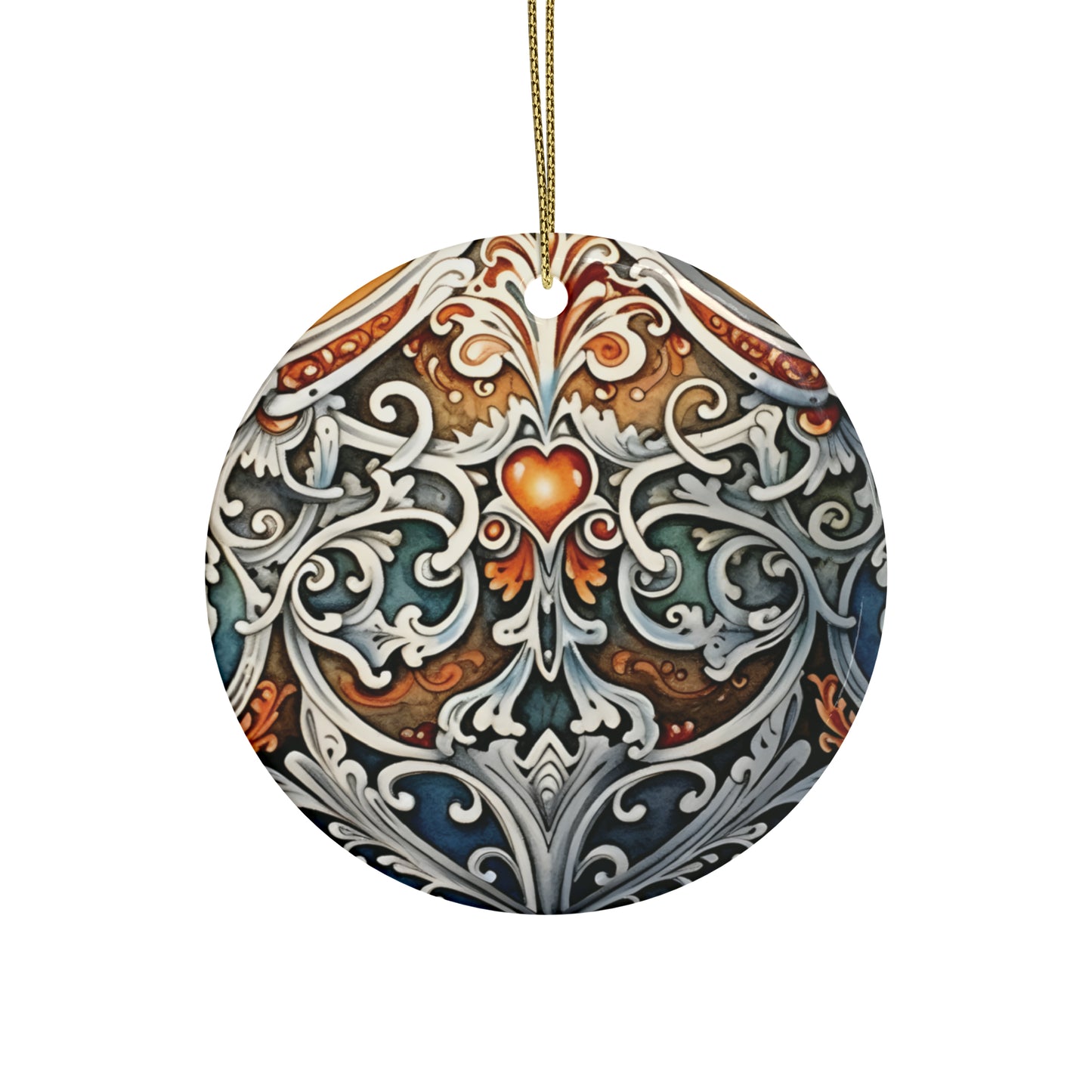 Gold Heart Gem | Ceramic Ornaments (1pcs, 5pcs, 10pcs, 20pcs)