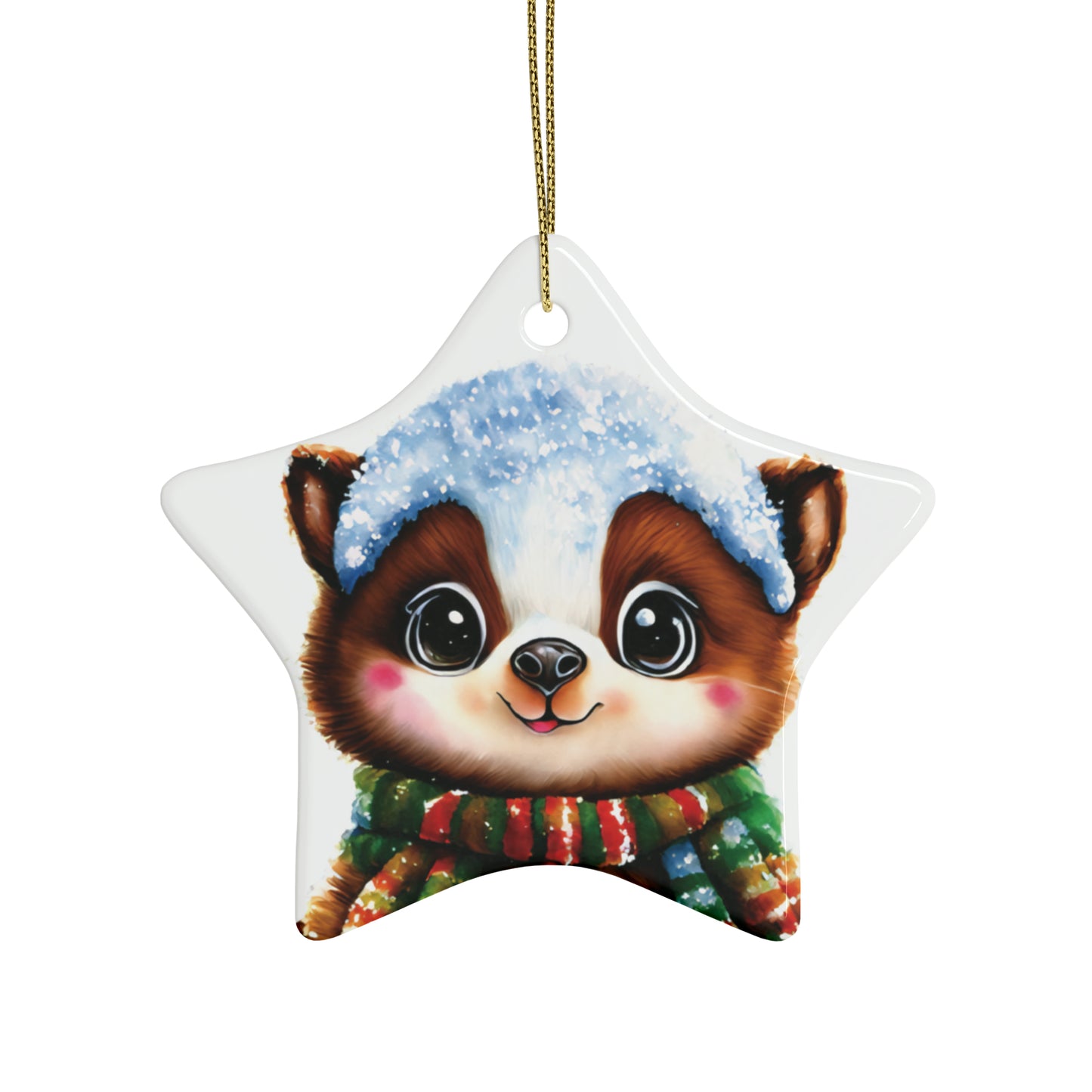 Cute Woodland Creature | Ceramic Christmas Ornaments (1pcs, 5pcs, 10pcs, 20pcs) - 1