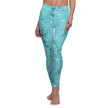 Grunge Collection - LIGHT CYAN - Women's Cut & Sew Casual Leggings