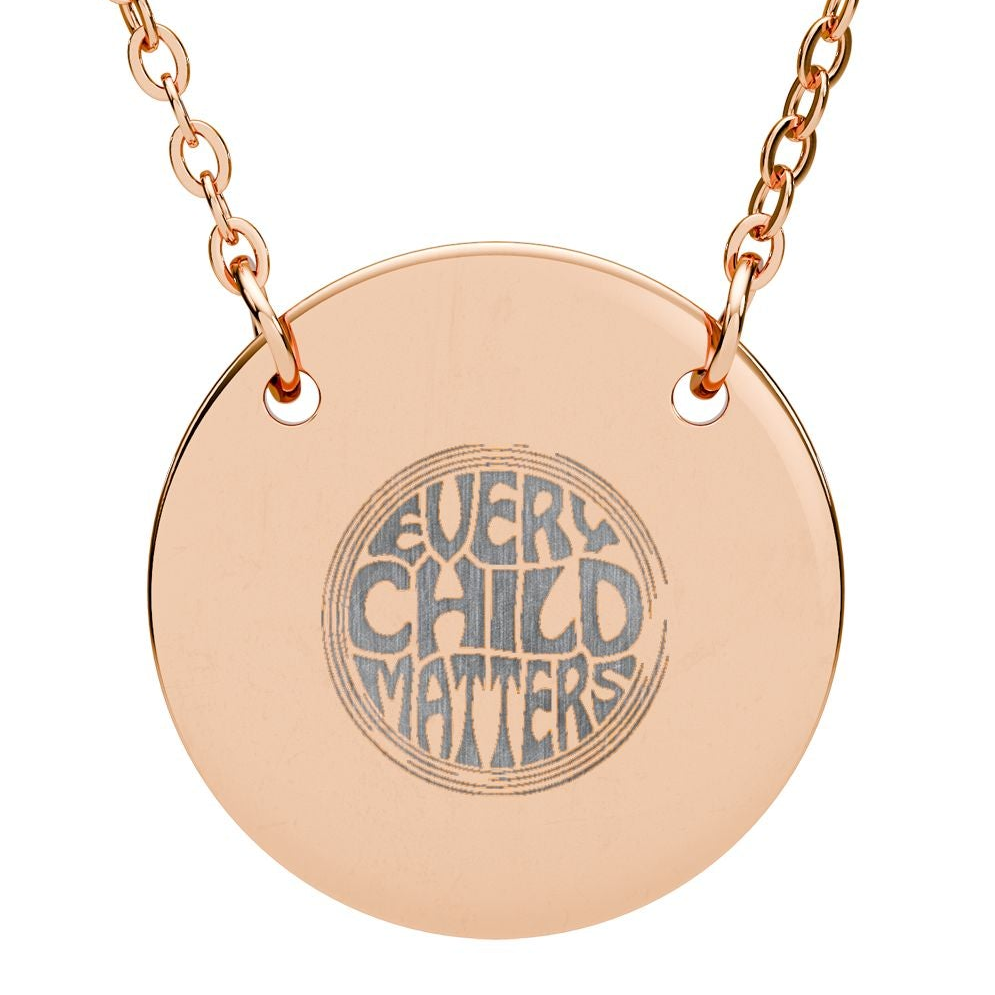 Every Child Matters | Engraved Circle Necklace – Stainless Steel Keepsake