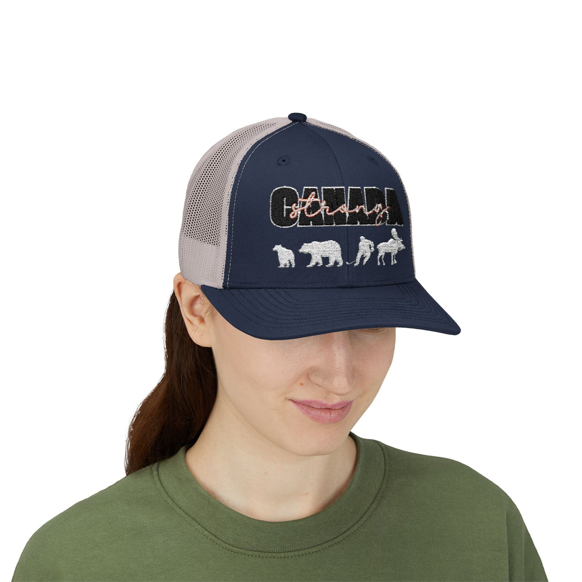 Canada Strong | Snapback Trucker Cap - White