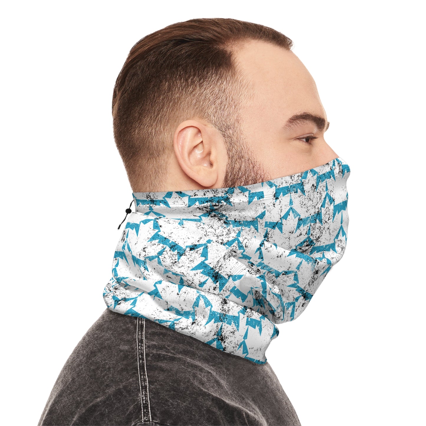 Grunge Maple Leaf Neck Gaiter – Canadian Style for Every Season