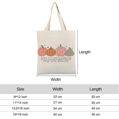 Hello Pumpkin My Old Friend - Linen Tote Shopping Bag