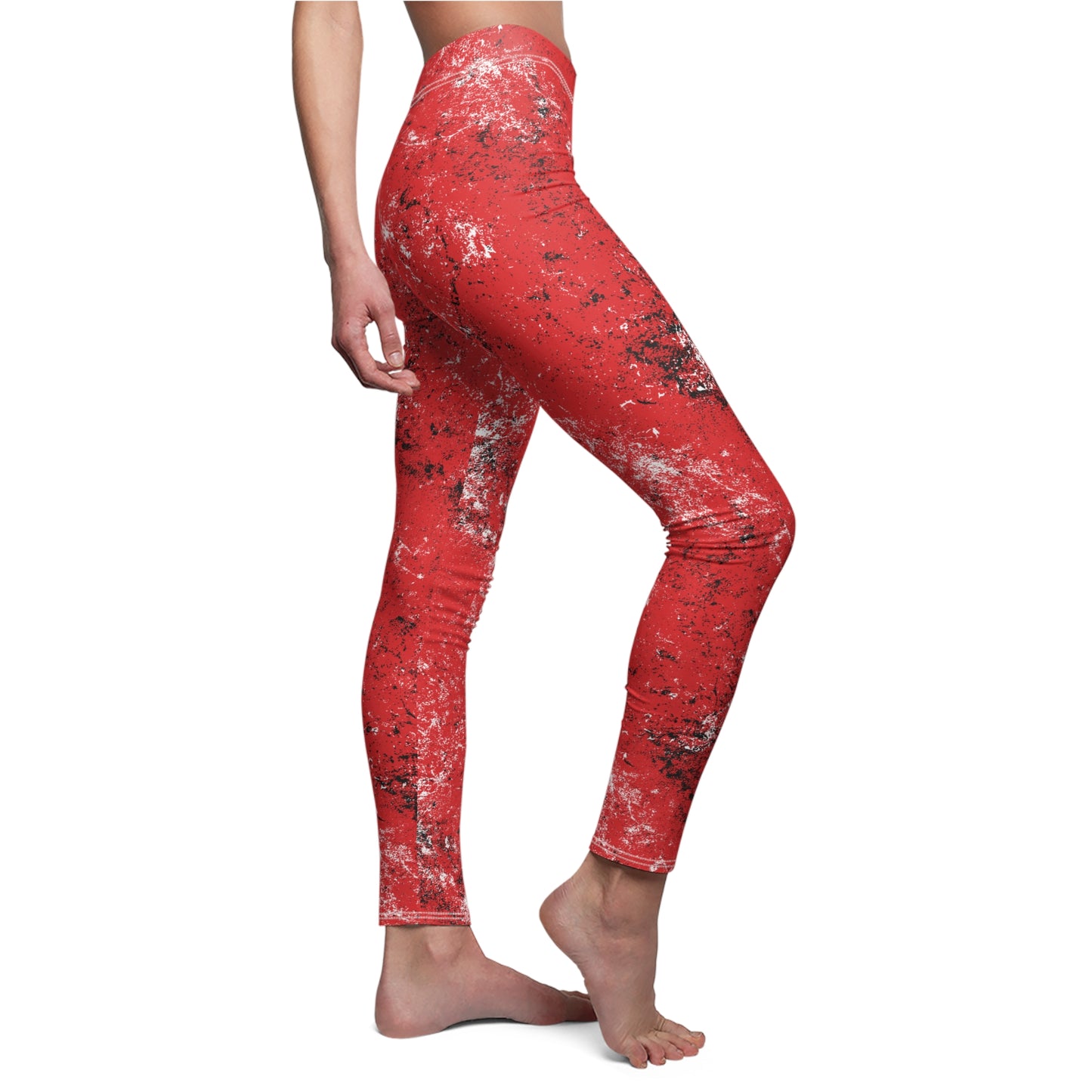 Grunge Collection - CANDY APPLE RED - Women's Cut & Sew Casual Leggings