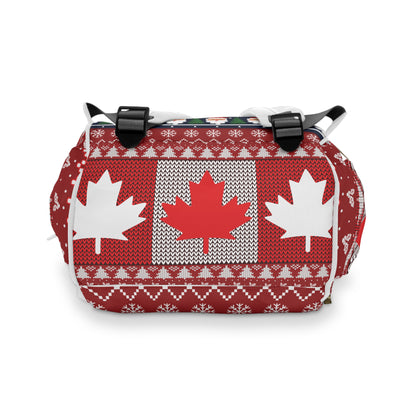 Canadian Winter Multifunctional Diaper Backpack - Ugly Sweater Bag