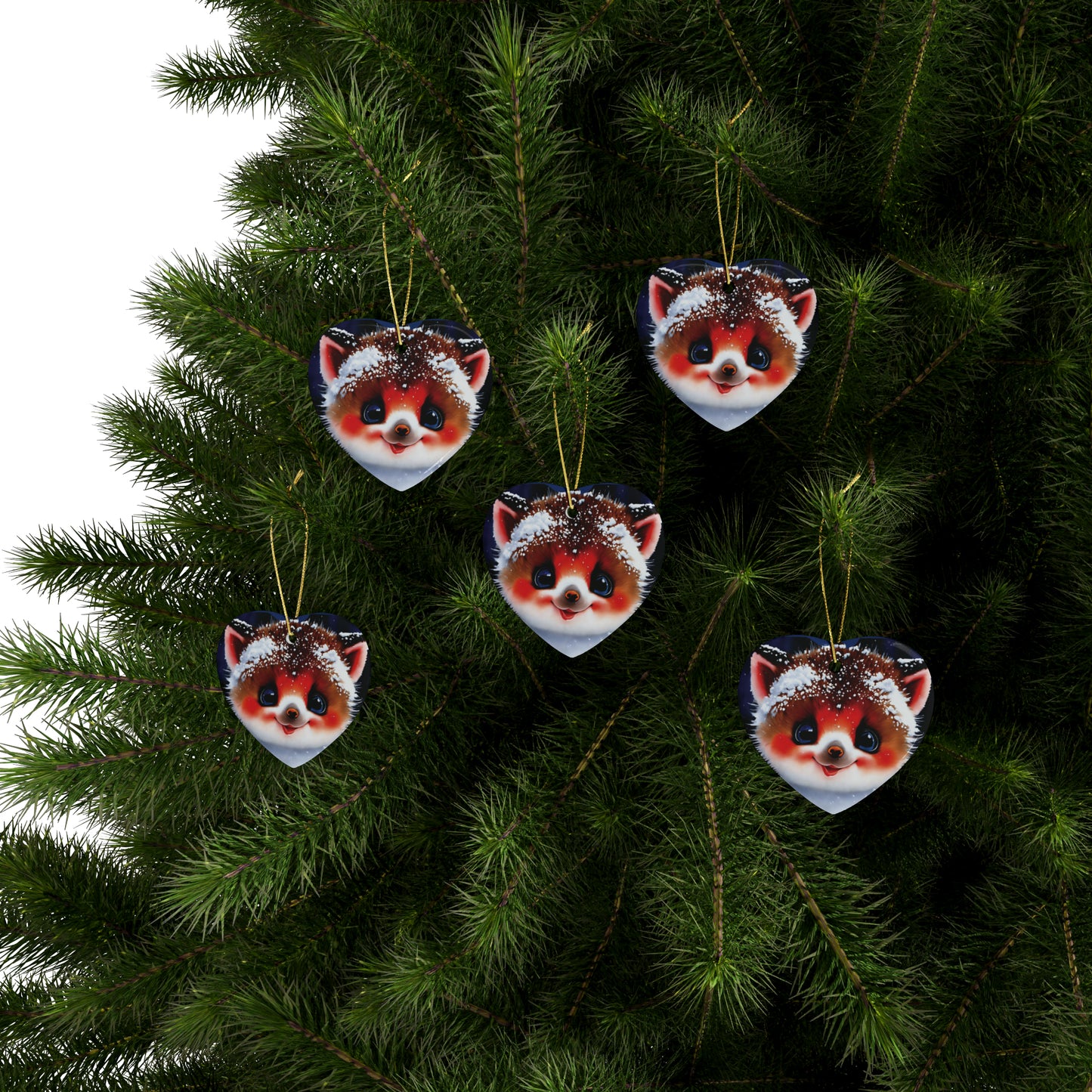 Woodland Creature | Ceramic Christmas Ornaments (1pcs, 5pcs, 10pcs, 20pcs) - 8