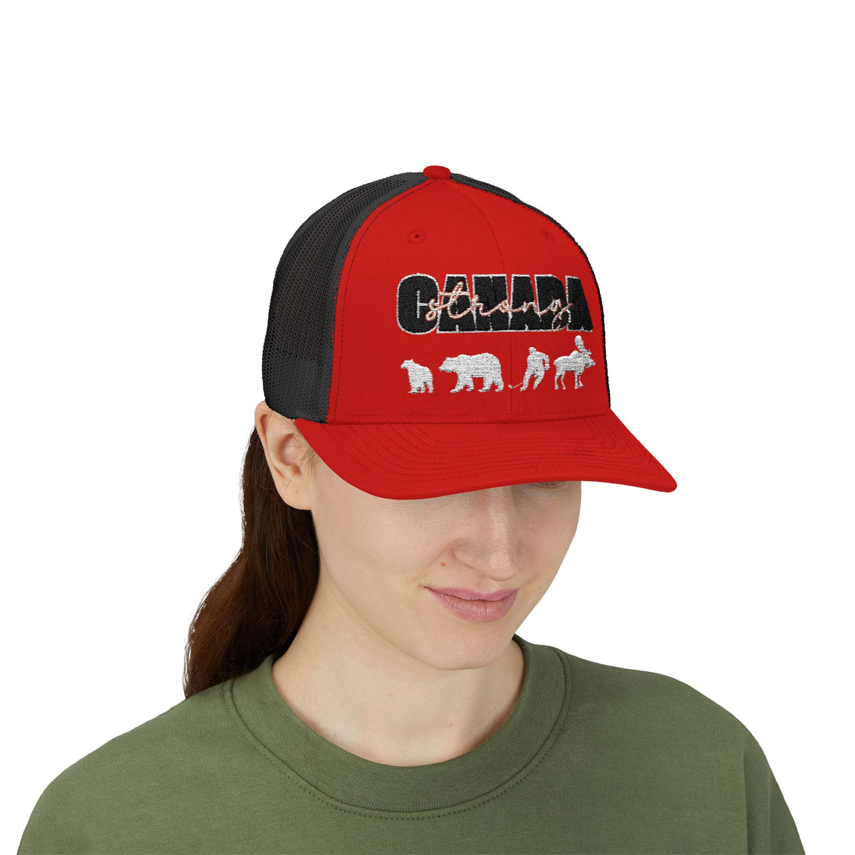 Canada Strong | Snapback Trucker Cap - White