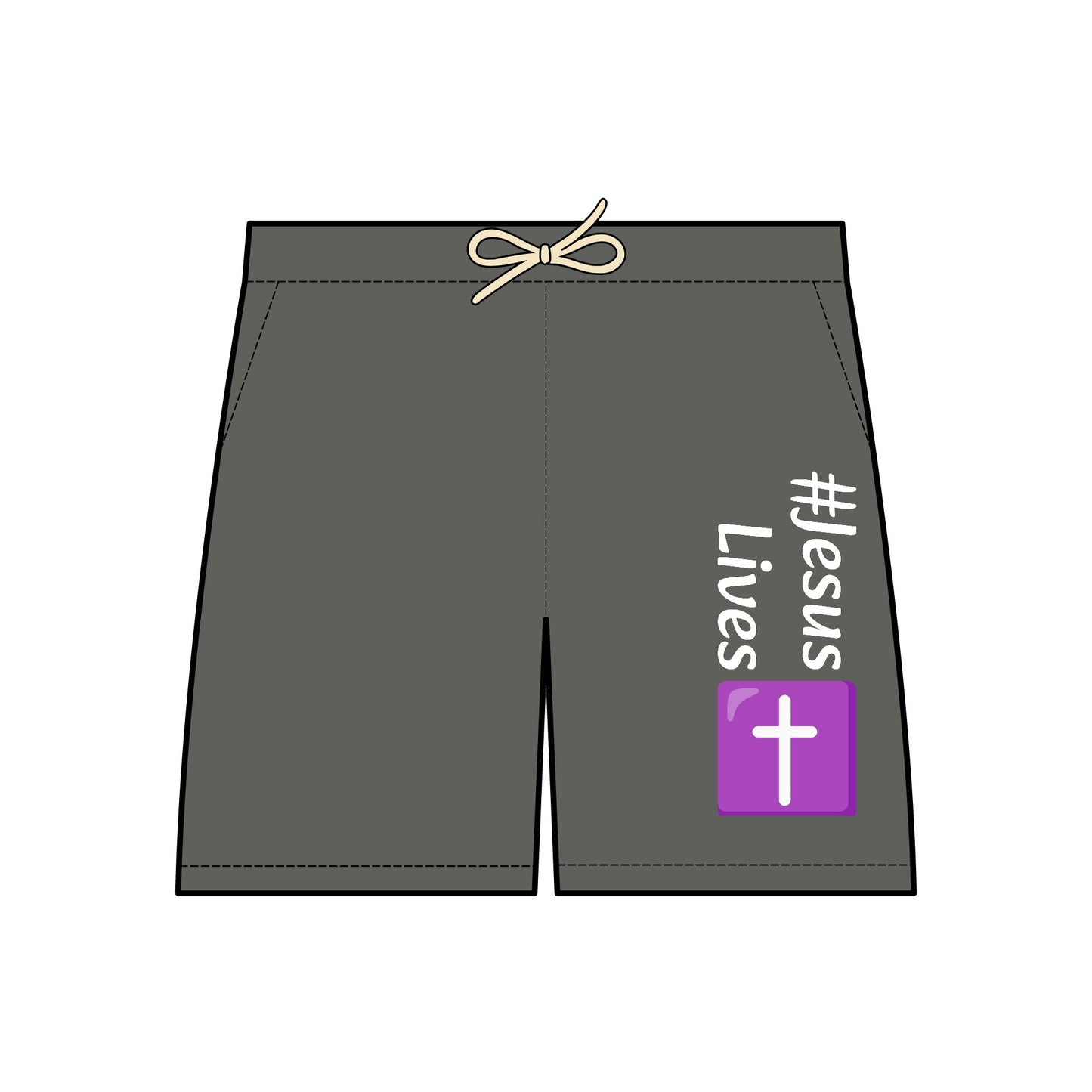 #Jesus Lives - Unisex Garment-Dyed Lightweight 100% US Cotton Fleece Sweat Shorts