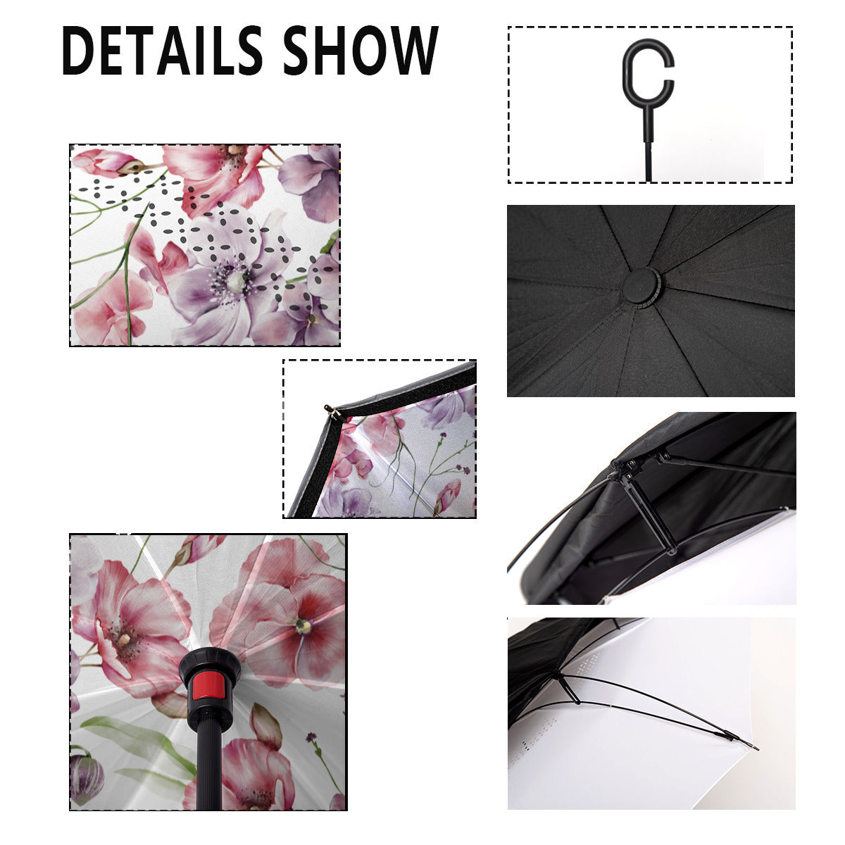 Flower Garden - Beautiful Reverse Close Umbrella