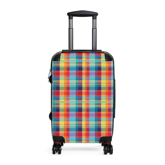 Colourful Plaid - Suitcases Available in 3 Sizes (Small, Medium, & Large) Unique Suitcase