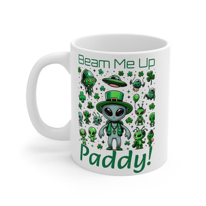 Beam Me Up Paddy! - Ceramic Mugs (11oz\15oz\20oz) for St. Patrick's Day Sci-fi Fun