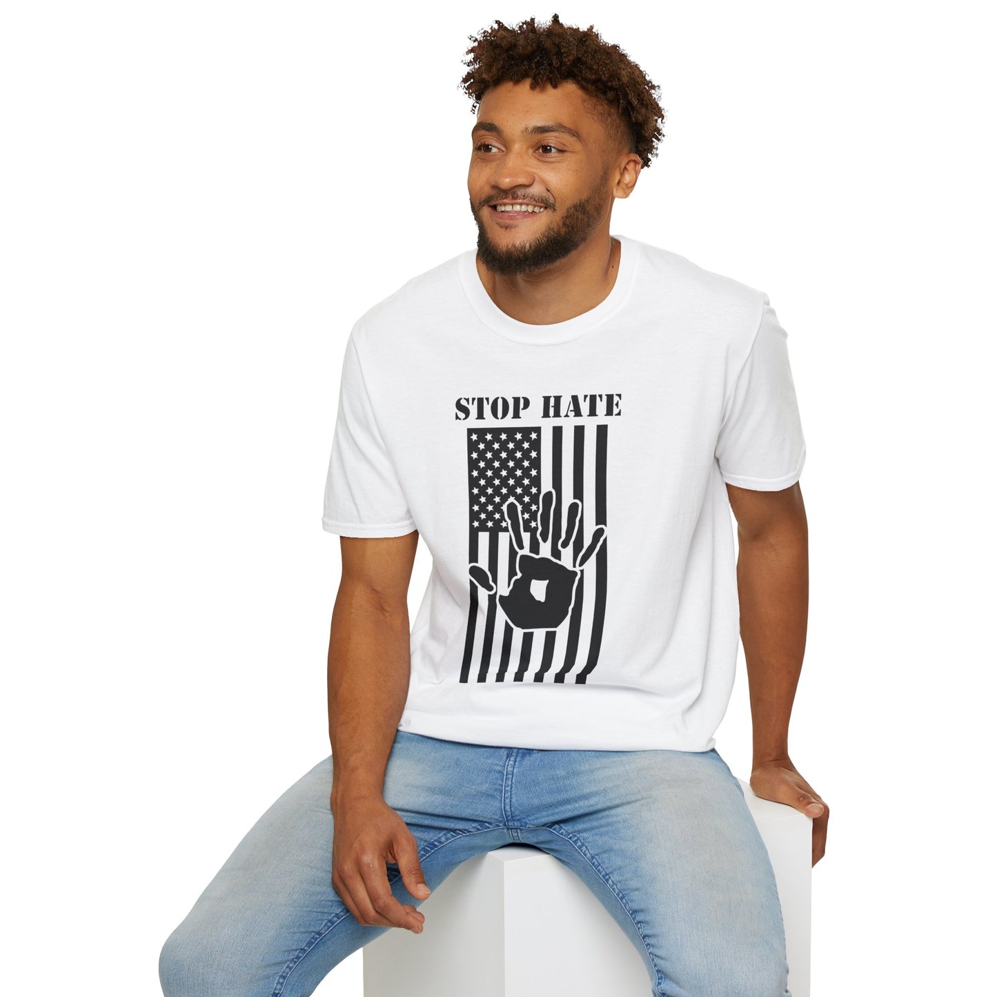 STOP HATE Unisex Soft-Style Cotton T-Shirt – Lightweight, Comfortable, Everyday Ready