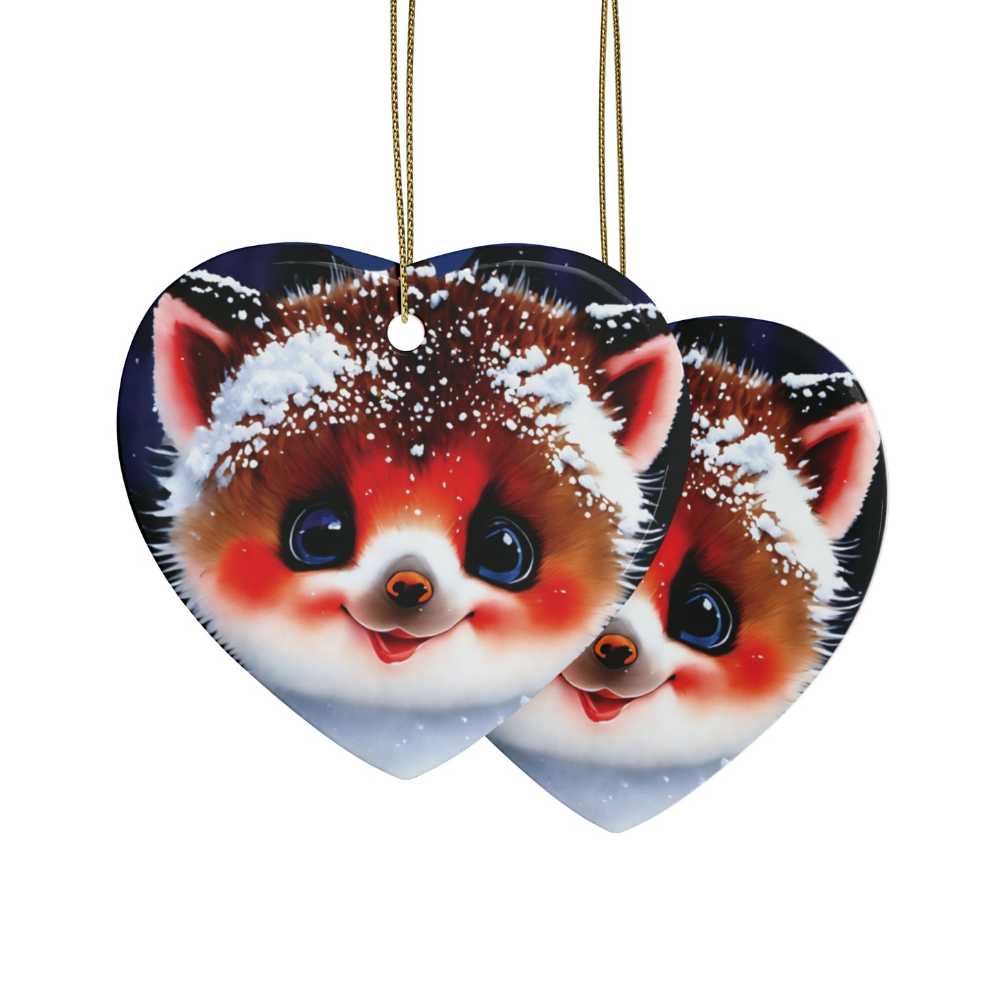 Woodland Creature | Ceramic Christmas Ornaments (1pcs, 5pcs, 10pcs, 20pcs) - 8