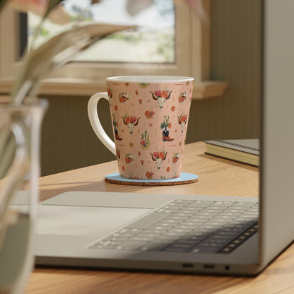 Peach Cowgirl - Ceramic Latte Mug, 12oz