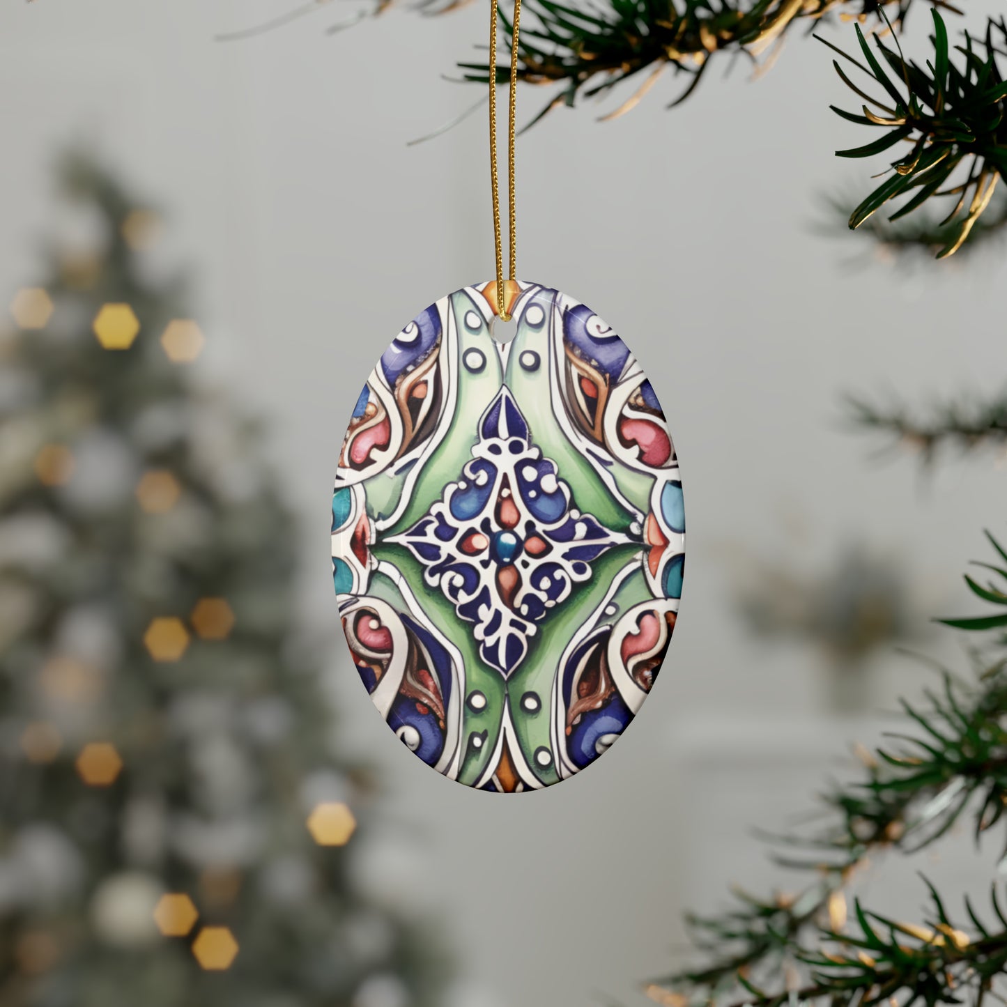 Multicolour Bead Flair Ceramic Christmas Ornaments (1pcs, 5pcs, 10pcs, 20pcs)