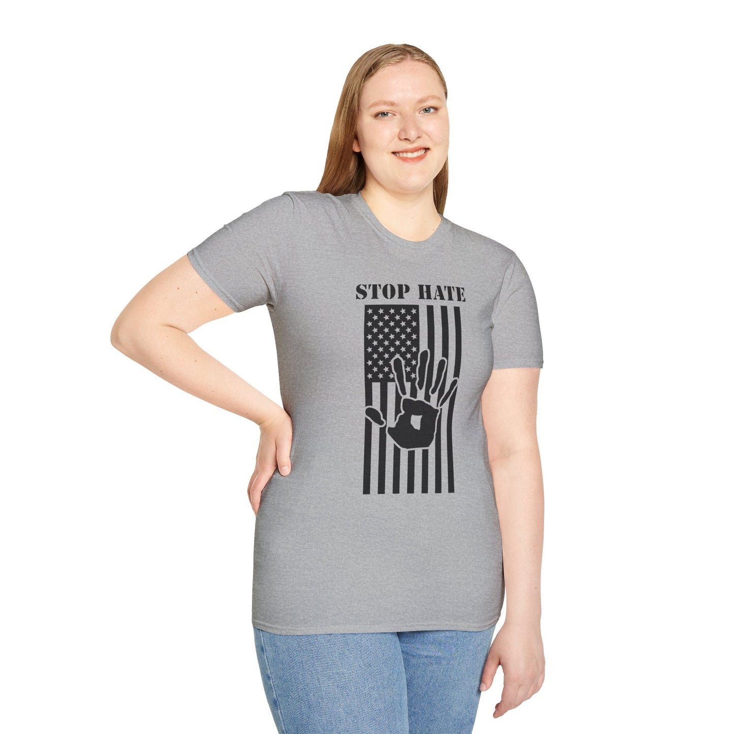 STOP HATE Unisex Soft-Style Cotton T-Shirt – Lightweight, Comfortable, Everyday Ready