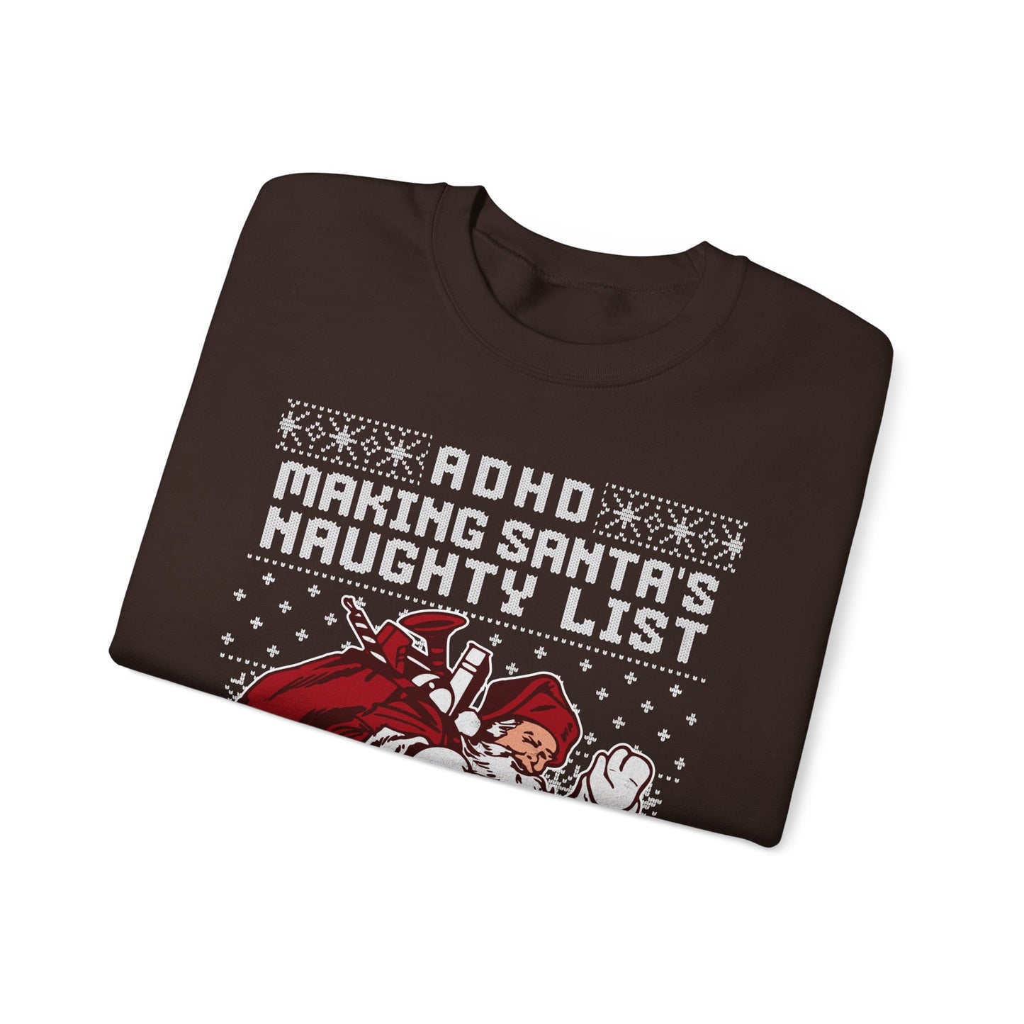 ADHD: Making Santa's Naughty List Since Forever – Unisex Heavy Blend Sweatshirt – Cozy Everyday Warmth