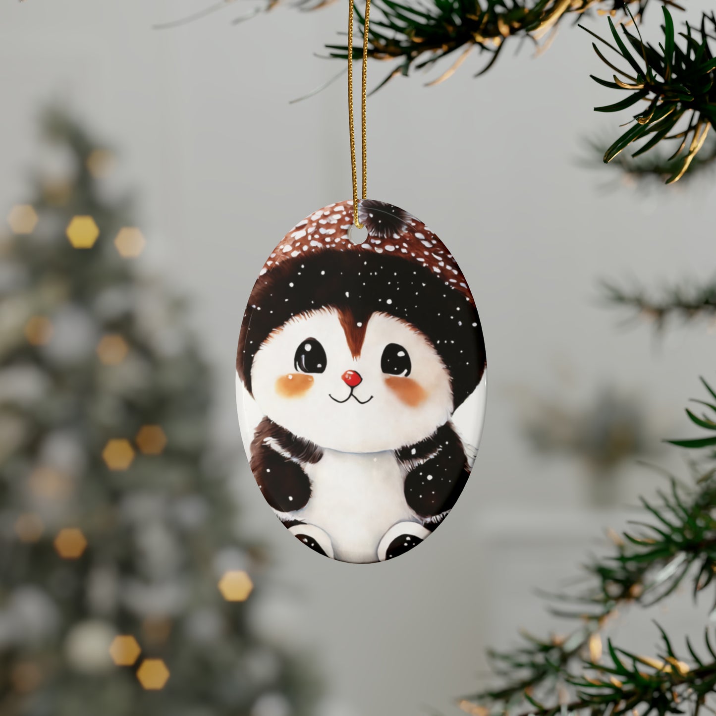 Woodland Creature | Ceramic Christmas Ornaments (1pcs, 5pcs, 10pcs, 20pcs) - 7