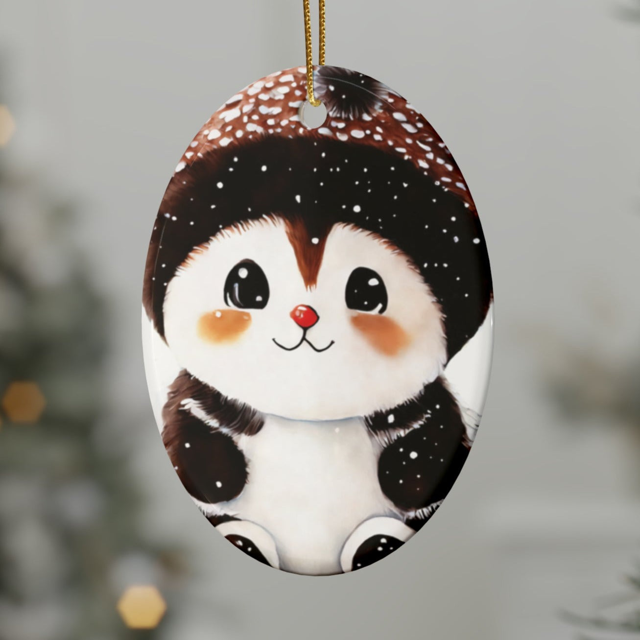 Woodland Creature | Ceramic Christmas Ornaments (1pcs, 5pcs, 10pcs, 20pcs) - 7