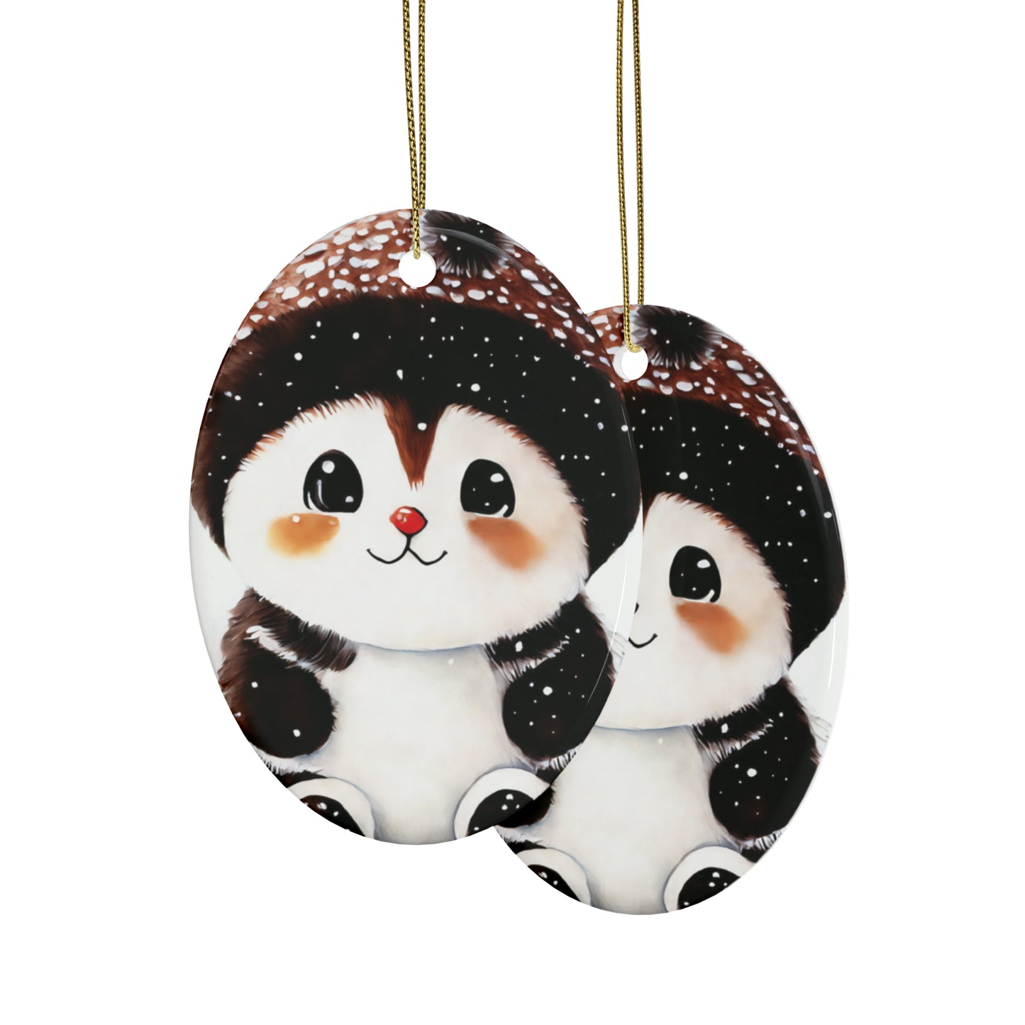 Woodland Creature | Ceramic Christmas Ornaments (1pcs, 5pcs, 10pcs, 20pcs) - 7