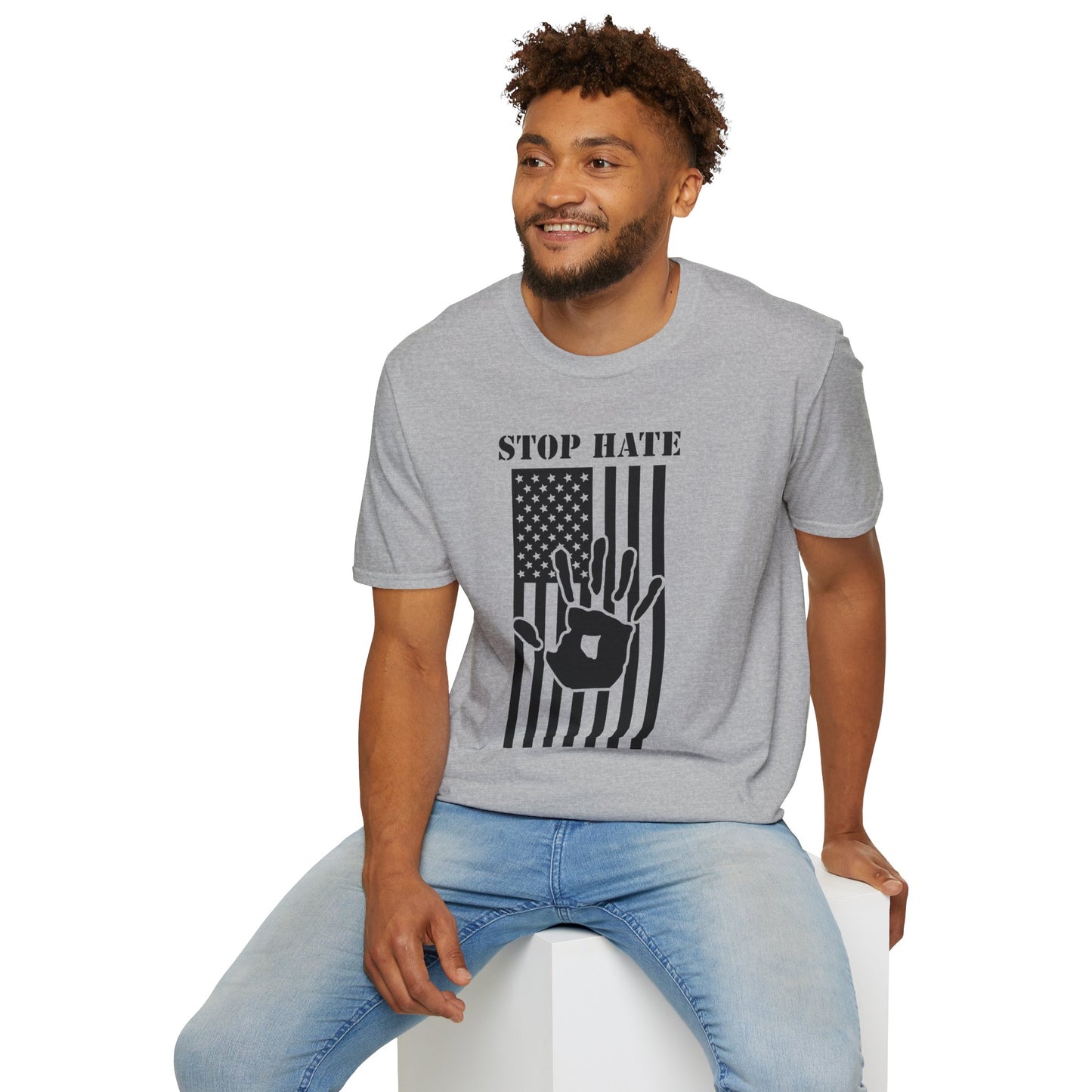 STOP HATE Unisex Soft-Style Cotton T-Shirt – Lightweight, Comfortable, Everyday Ready