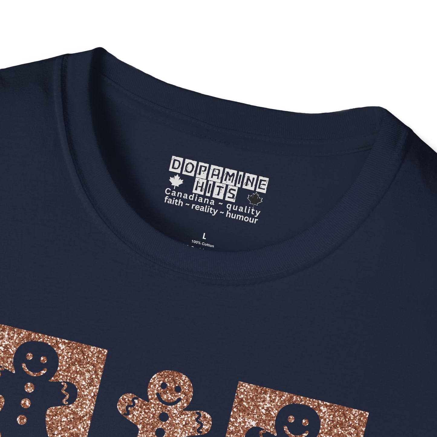 Glittery Gingerbread Men - Popular Softstyle Unisex Christmas T-Shirt