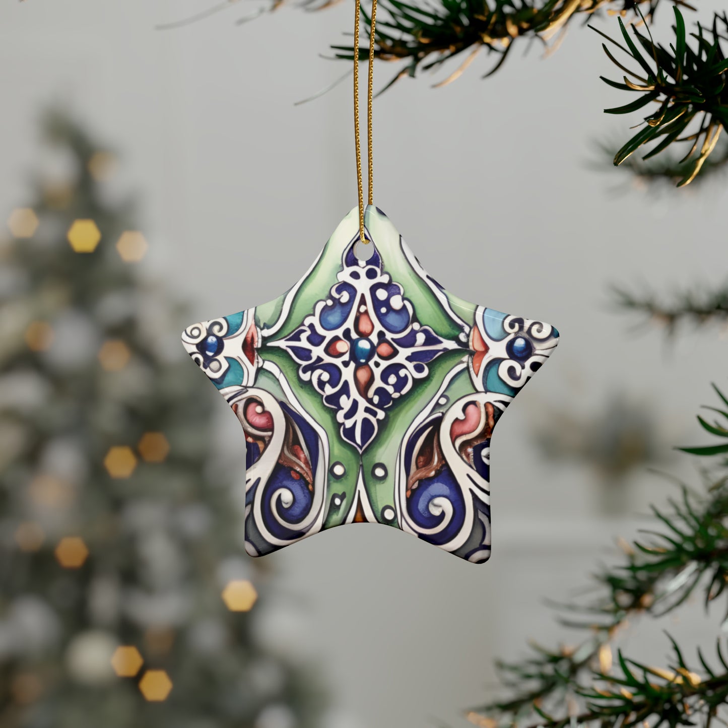 Multicolour Bead Flair Ceramic Christmas Ornaments (1pcs, 5pcs, 10pcs, 20pcs)