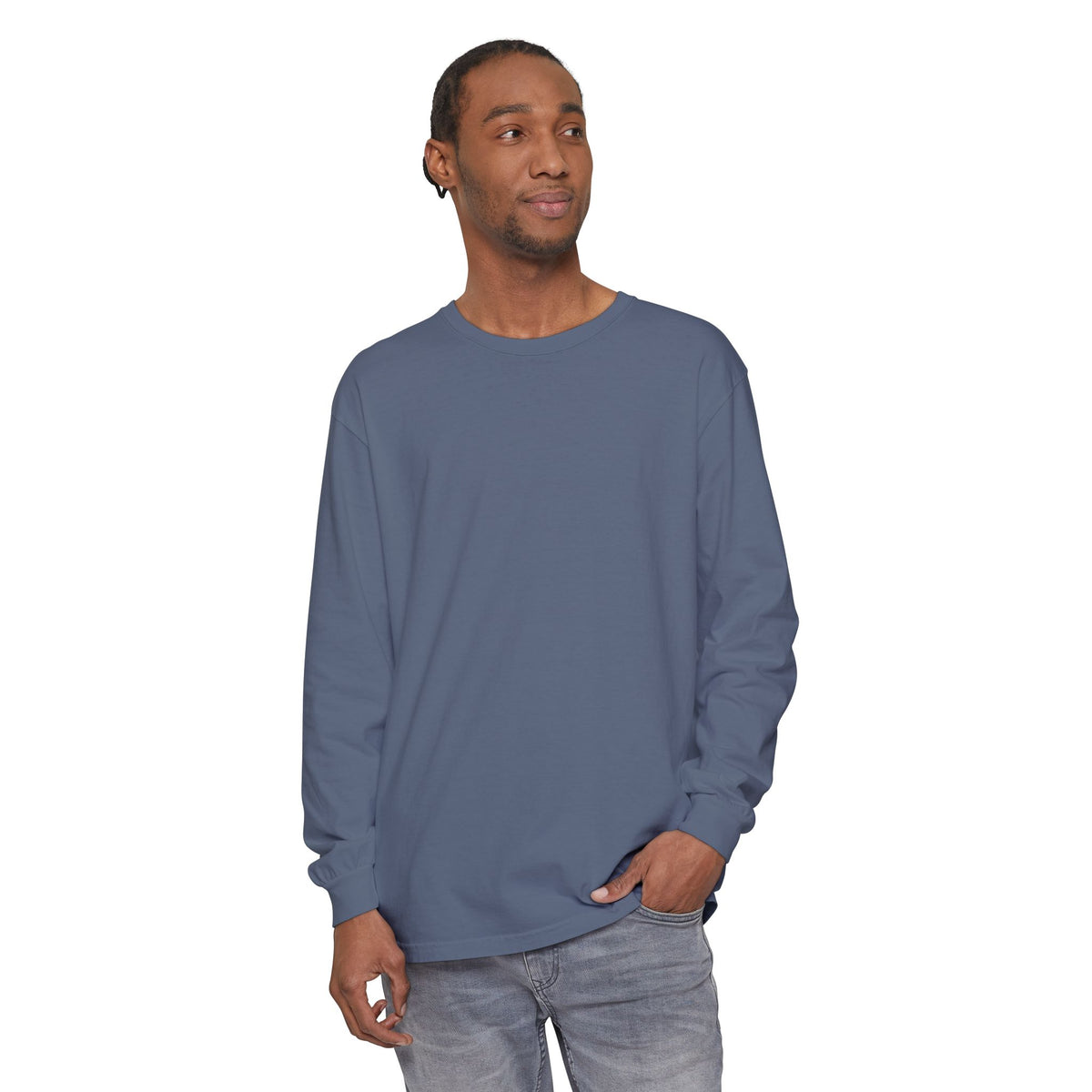 ADHD SQUAD | Unisex Garment-Dyed Long Sleeve Tee - Chaotic Thoughts That Are Constantly Fading Away