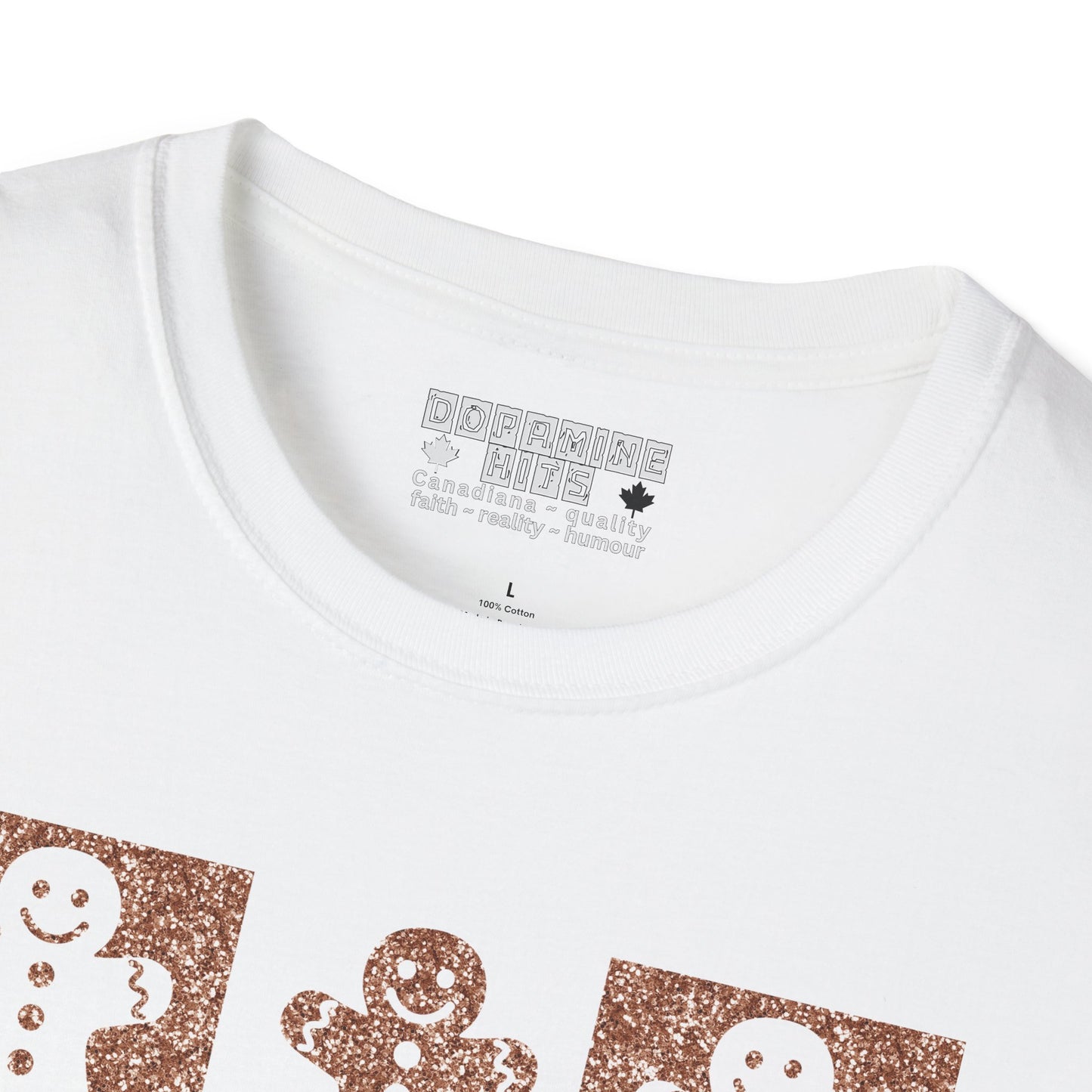 Glittery Gingerbread Men | Popular Softstyle Unisex Christmas T-Shirt