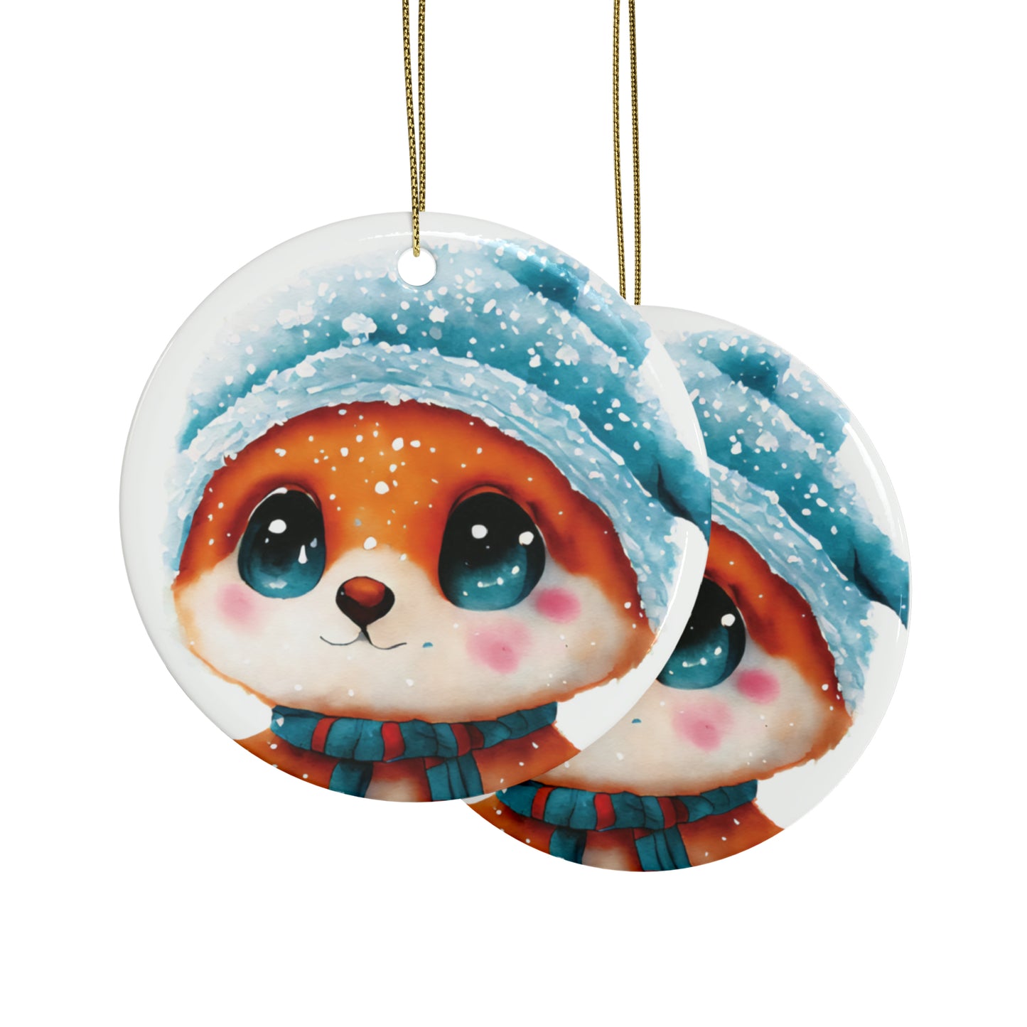 Woodland Creature | Ceramic Christmas Ornaments (1pcs, 5pcs, 10pcs, 20pcs) - 4