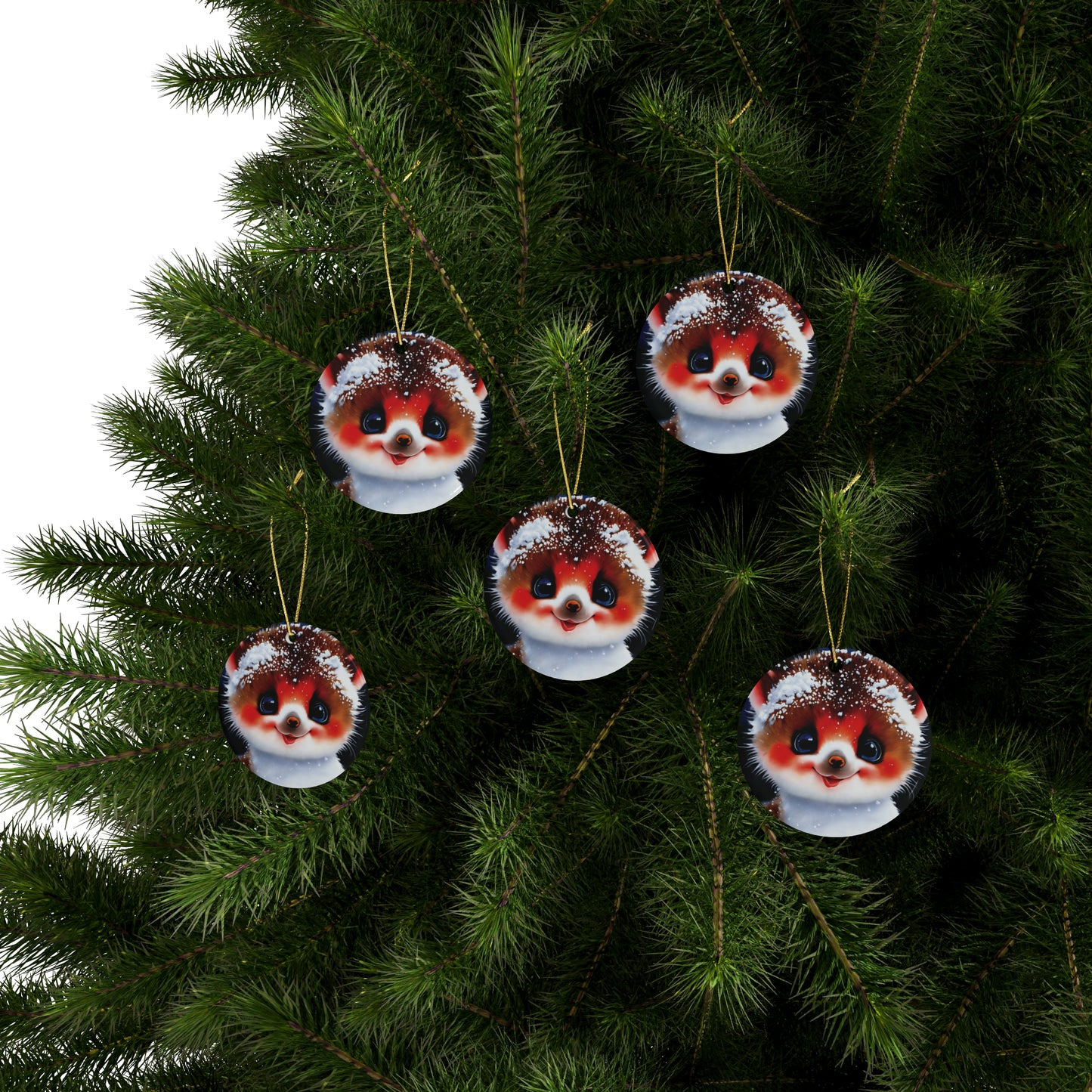 Woodland Creature | Ceramic Christmas Ornaments (1pcs, 5pcs, 10pcs, 20pcs) - 8