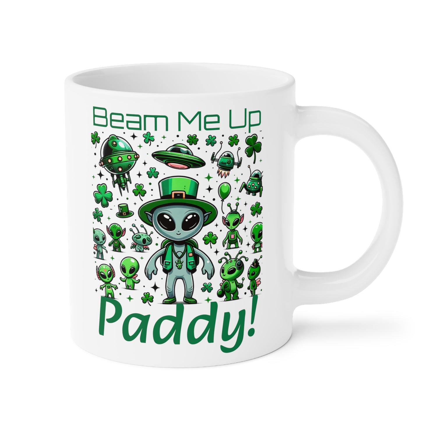 Beam Me Up Paddy! - Ceramic Mugs (11oz\15oz\20oz) for St. Patrick's Day Sci-fi Fun