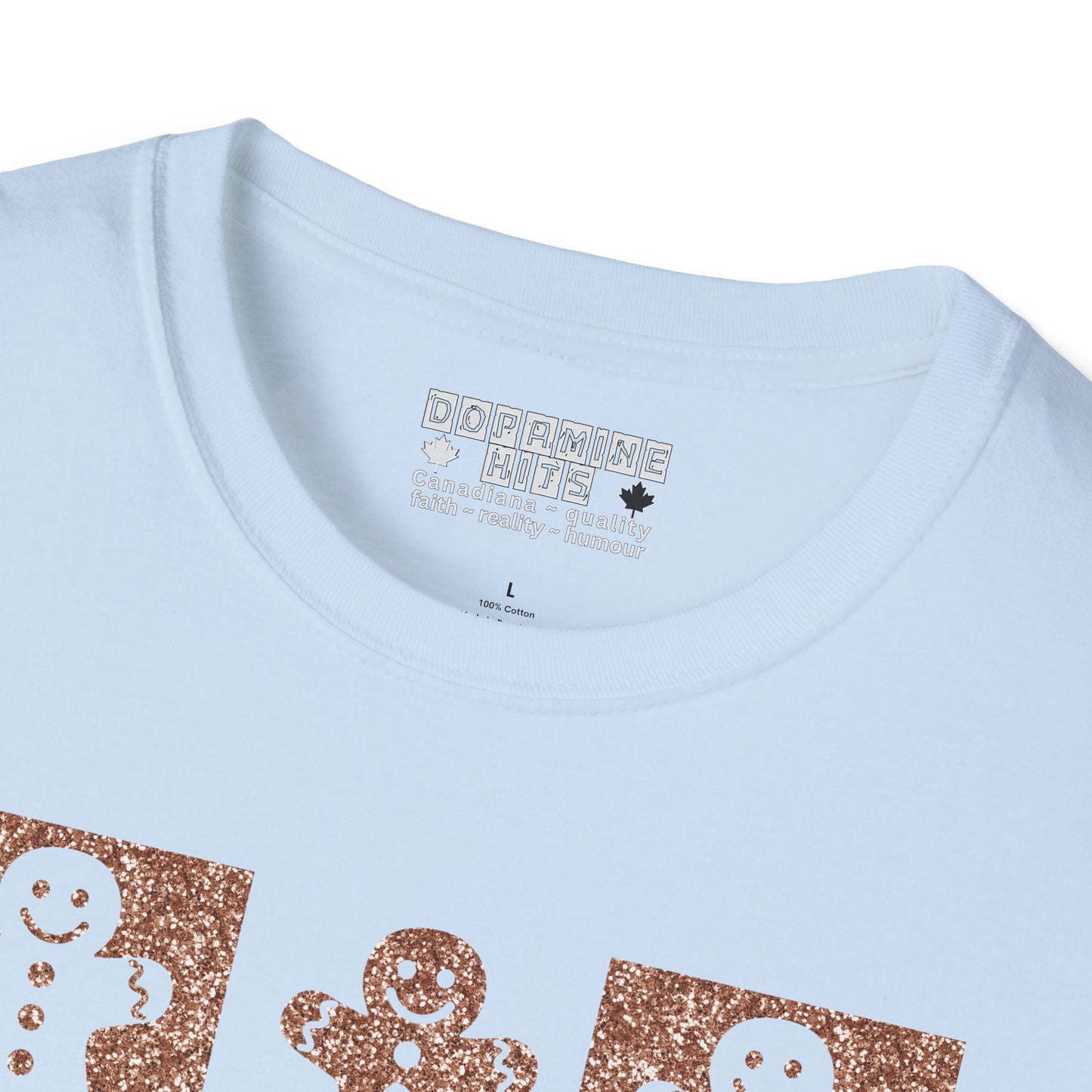 Glittery Gingerbread Men | Popular Softstyle Unisex Christmas T-Shirt