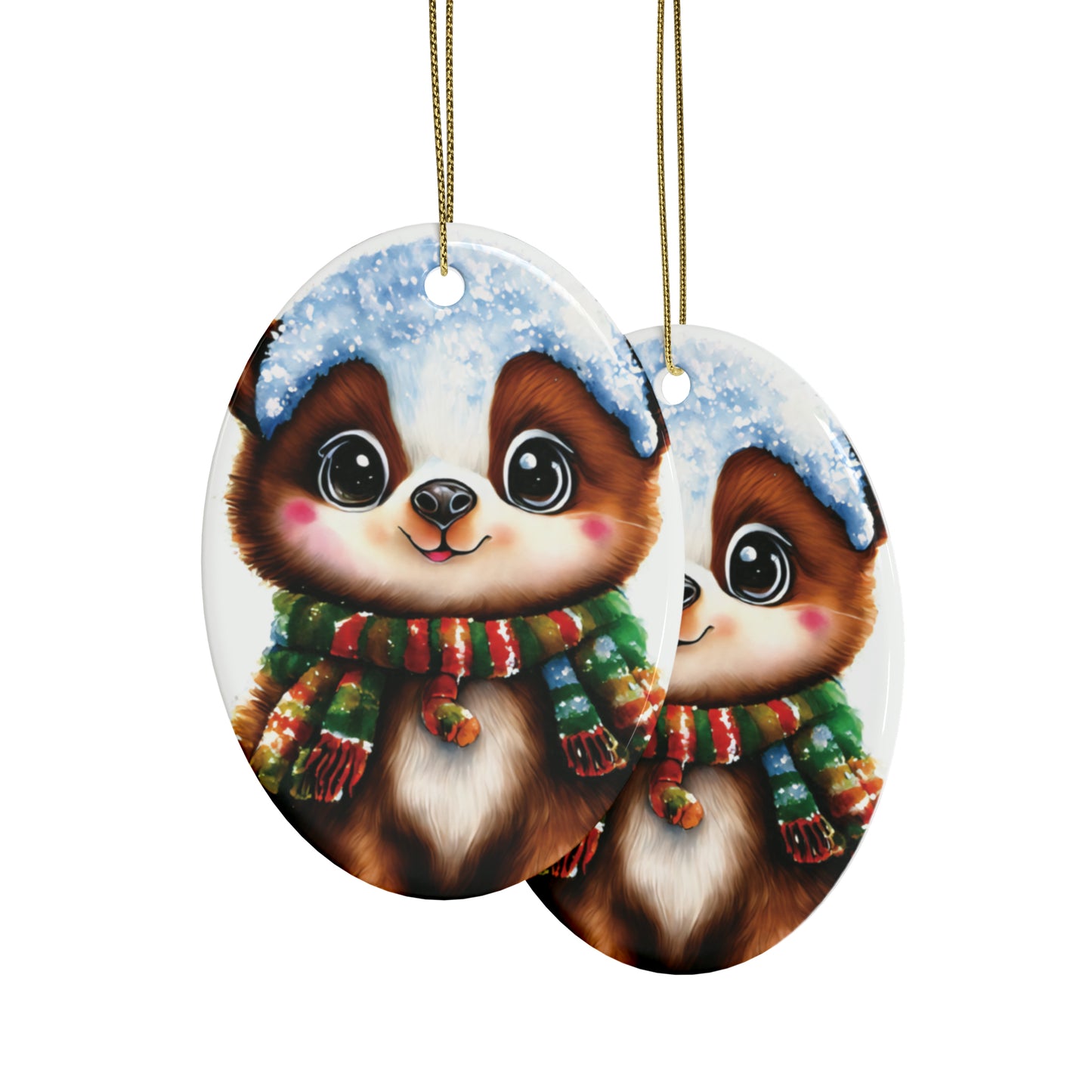 Cute Woodland Creature | Ceramic Christmas Ornaments (1pcs, 5pcs, 10pcs, 20pcs) - 1
