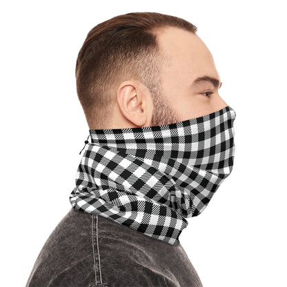 Arctic Vortex-Ready Neck Gaiter – Adjustable Fleece-Blend Winter Warmth in Buffalo Plaid