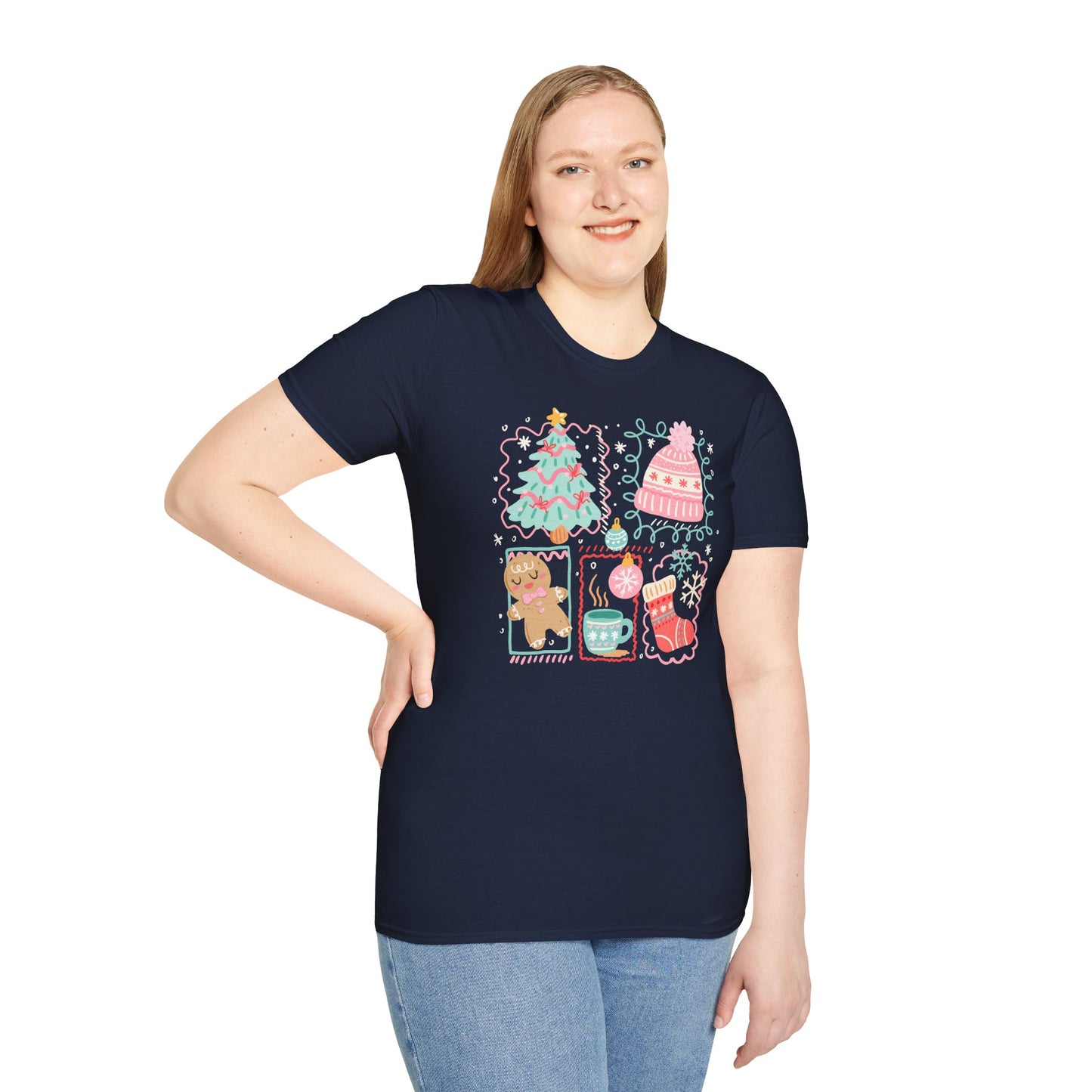 Christmas Retro Coquette | Unisex Soft-Style Cotton T-Shirt – Lightweight, Comfortable, Everyday Ready