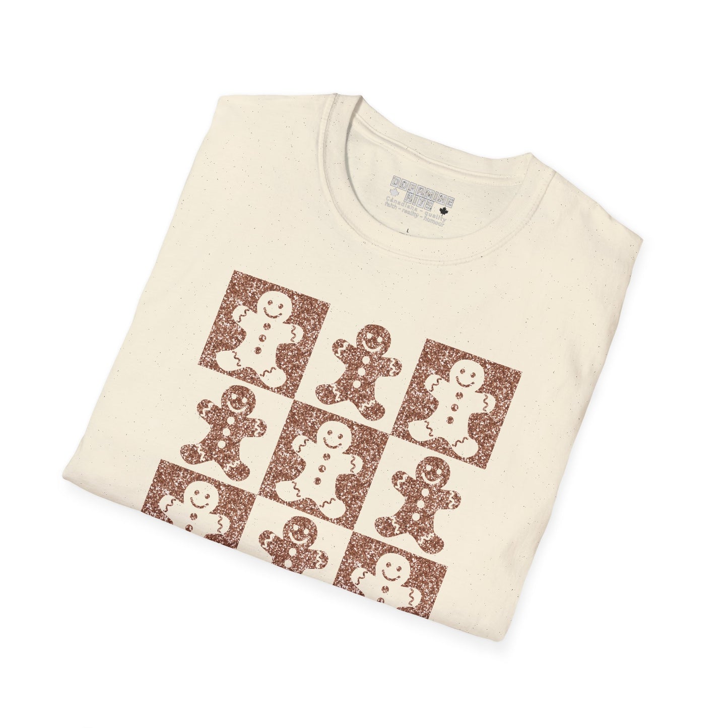 Glittery Gingerbread Men - Popular Softstyle Unisex Christmas T-Shirt