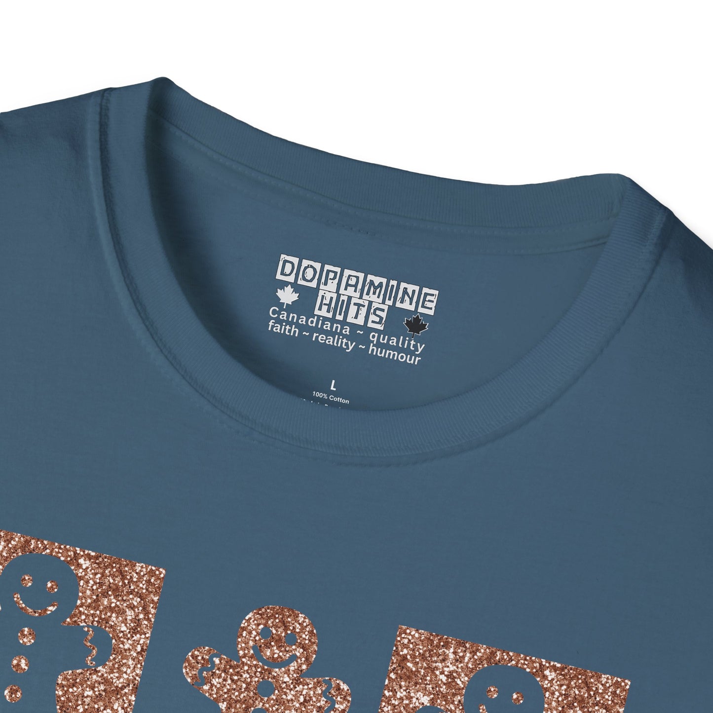 Glittery Gingerbread Men | Popular Softstyle Unisex Christmas T-Shirt