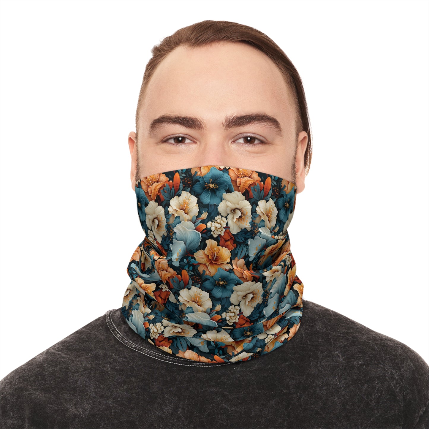 Blue & Tan Tropical Gaiter – Fall-Inspired Comfort