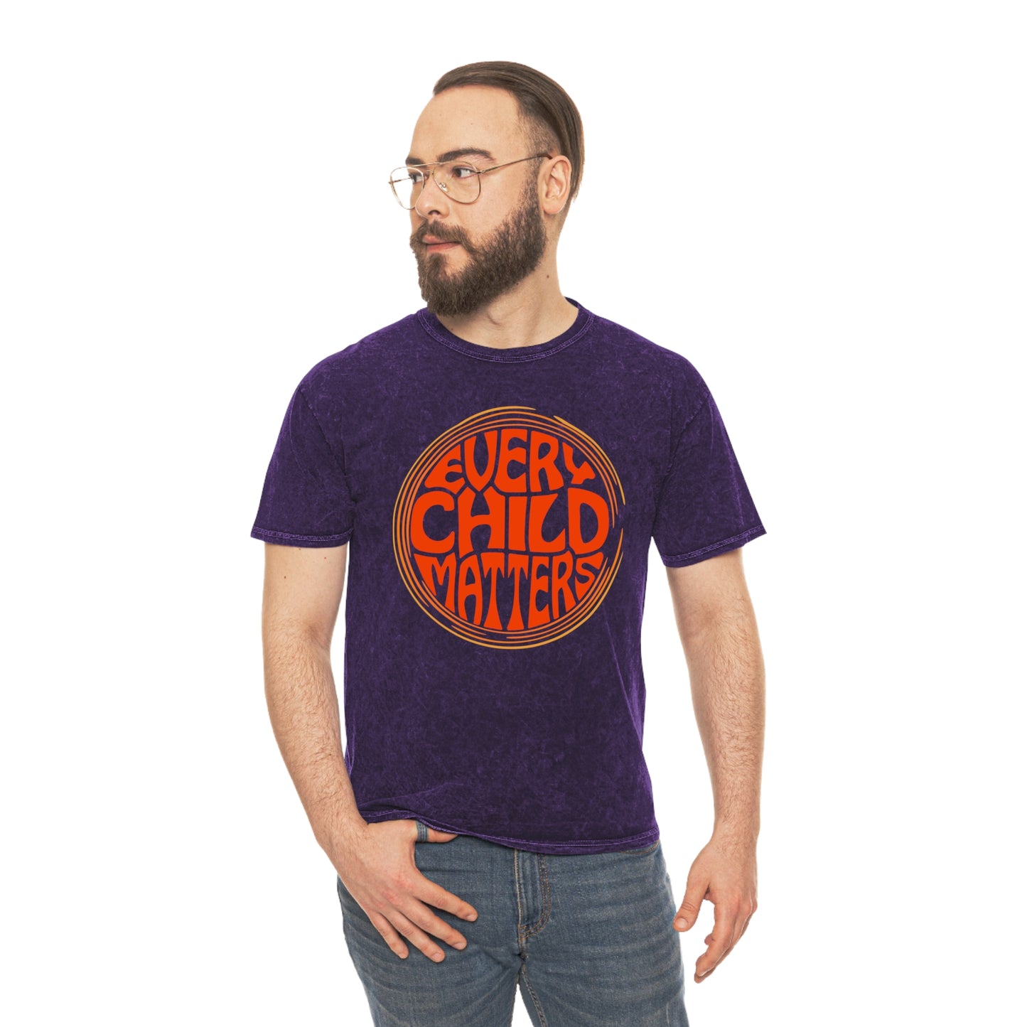 Every Child Matters | Unisex Mineral Wash T-Shirt - Retro Style