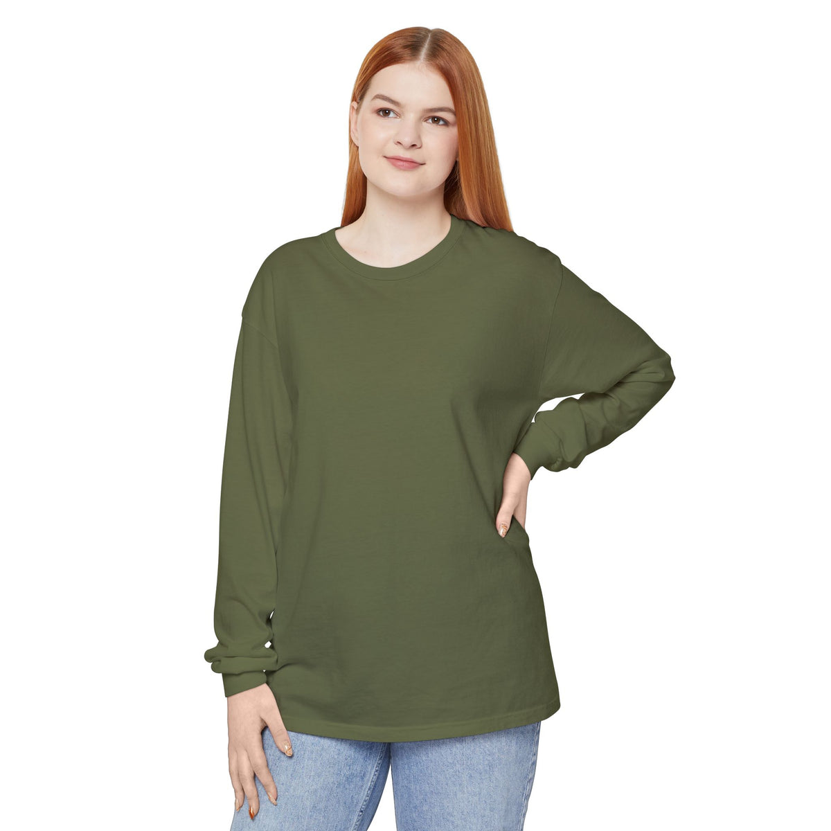 ADHD SQUAD | Unisex Garment-Dyed Long Sleeve Tee - Chaotic Thoughts That Are Constantly Fading Away