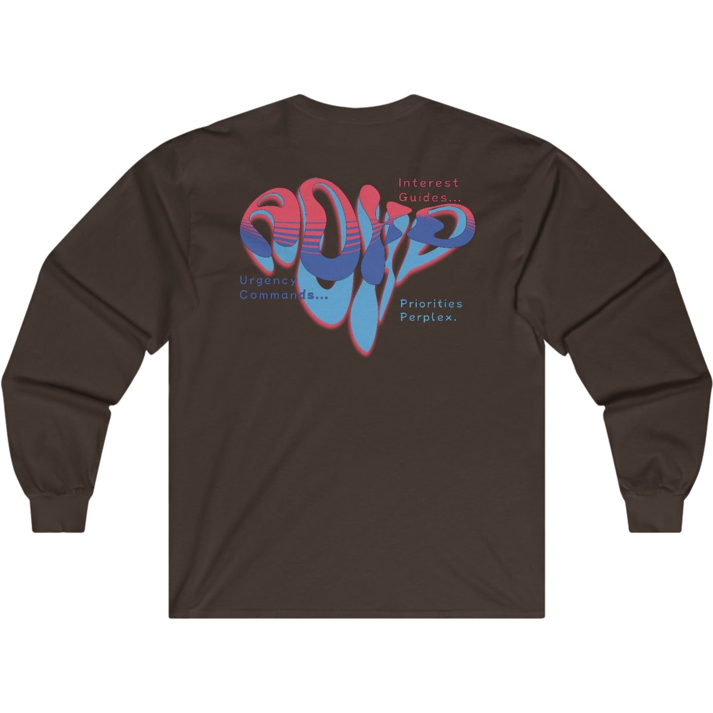 ADHD Urgency - Ultra Cotton Long Sleeve Tee - Print on Back - ADHD AWARENESS