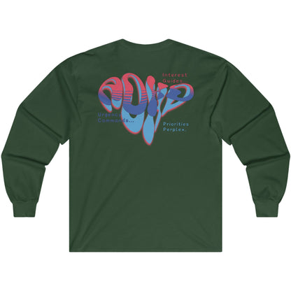 ADHD Urgency - Ultra Cotton Long Sleeve Tee - Print on Back - ADHD AWARENESS