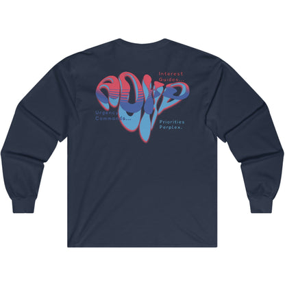 ADHD Urgency - Ultra Cotton Long Sleeve Tee - Print on Back - ADHD AWARENESS