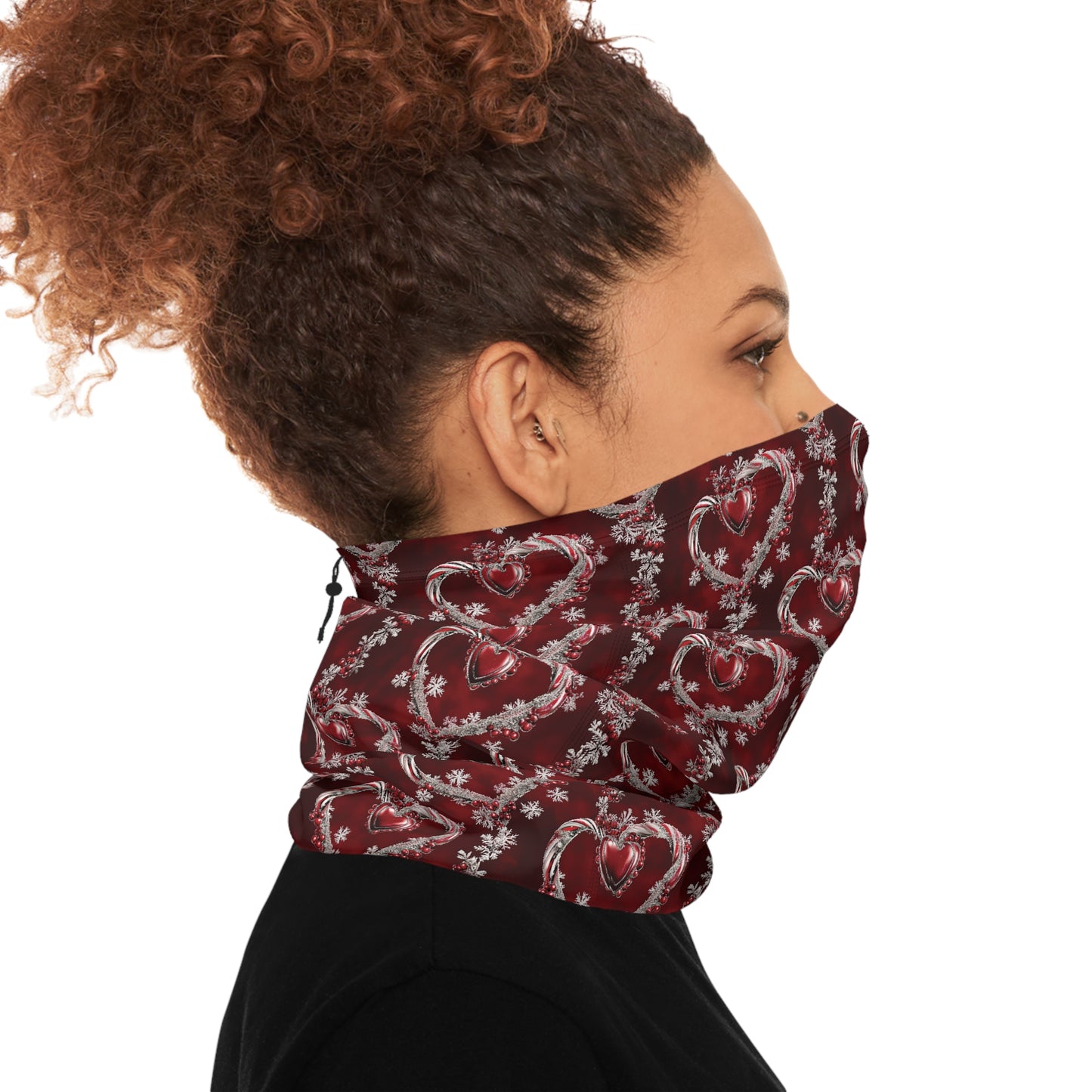 Candy Cane Hearts Gaiter – Festive Style for Cold Days