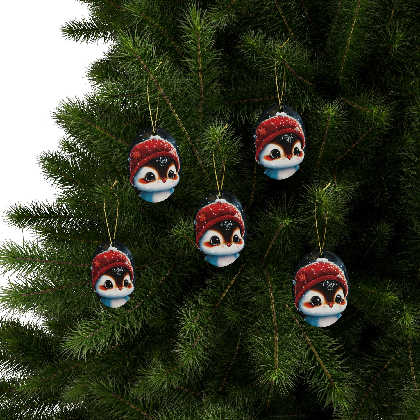 Woodland Creature | Ceramic Christmas Ornaments (1pcs, 5pcs, 10pcs, 20pcs) - 5