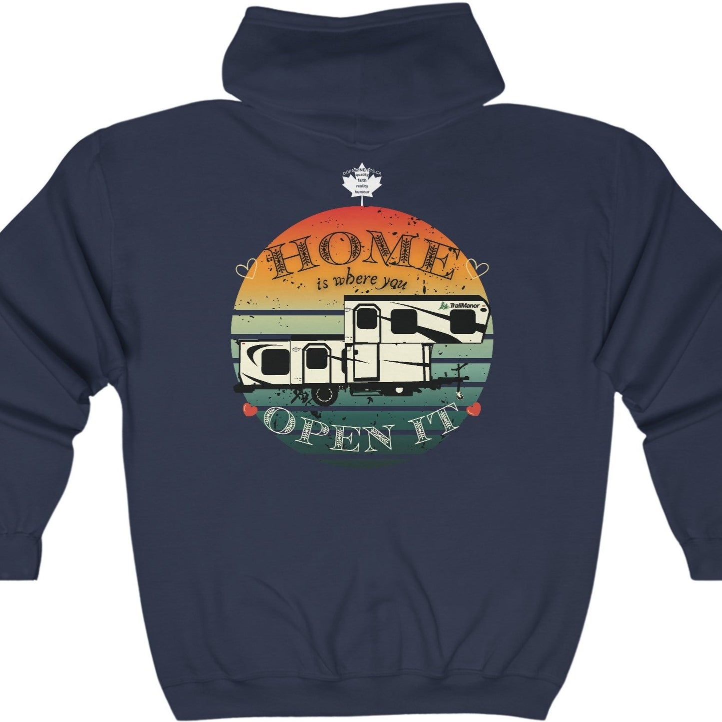 Home Is Where You Open It - TRAILMANOR - Unisex Heavy Blend™ Full Zip Hooded Sweatshirt - Zip-Up Hoodie