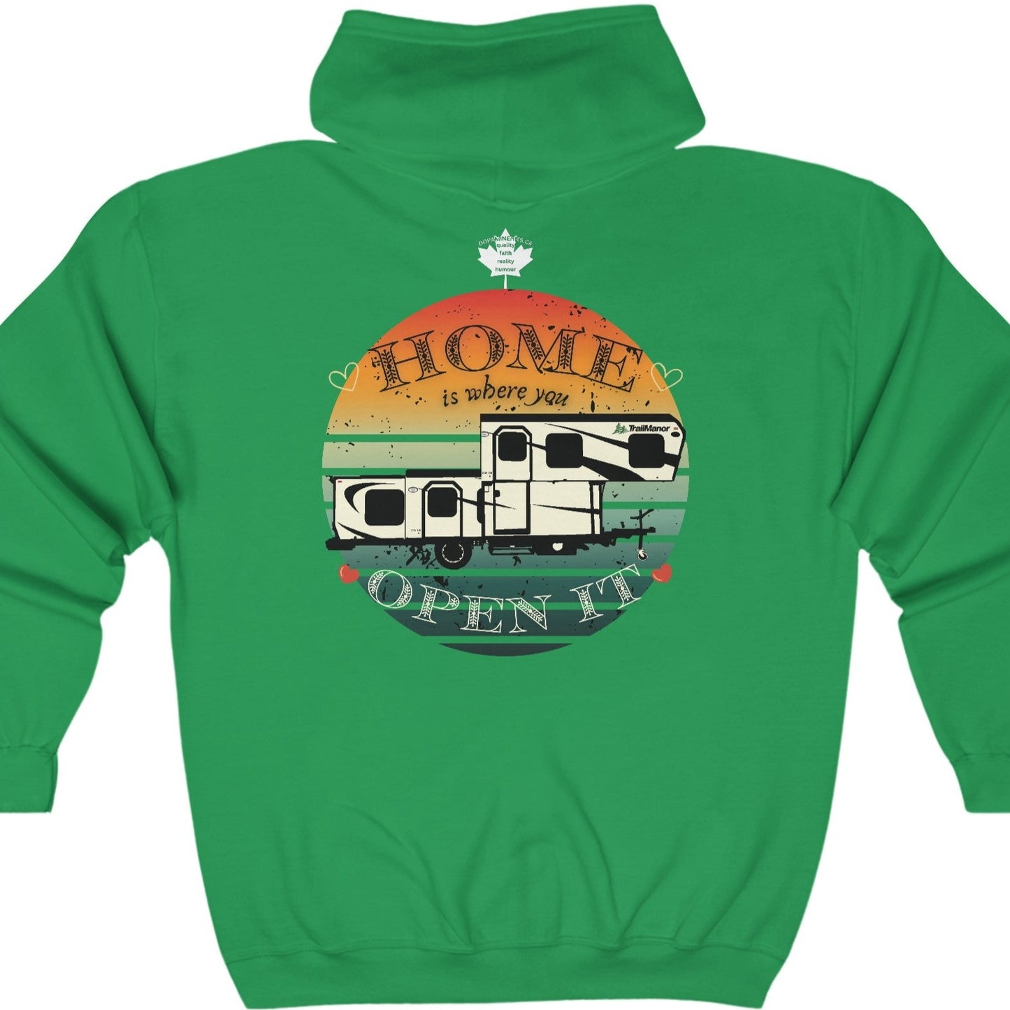 Home Is Where You Open It - TRAILMANOR - Unisex Heavy Blend™ Full Zip Hooded Sweatshirt - Zip-Up Hoodie